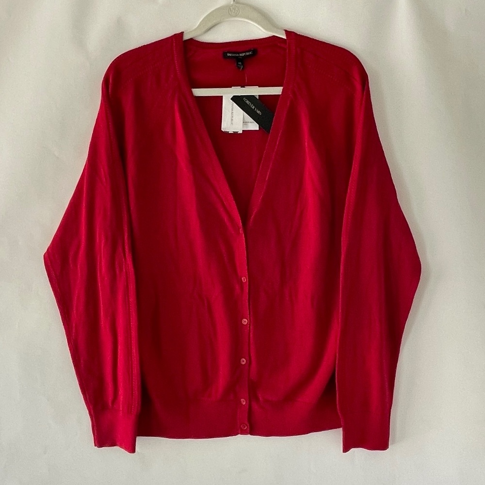 Banana Republic Red Cardigan sz XL